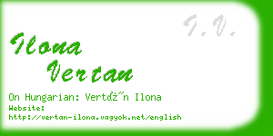 ilona vertan business card